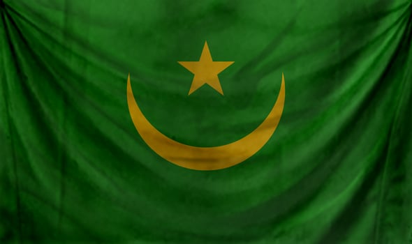 Mauritania flag wave design photo