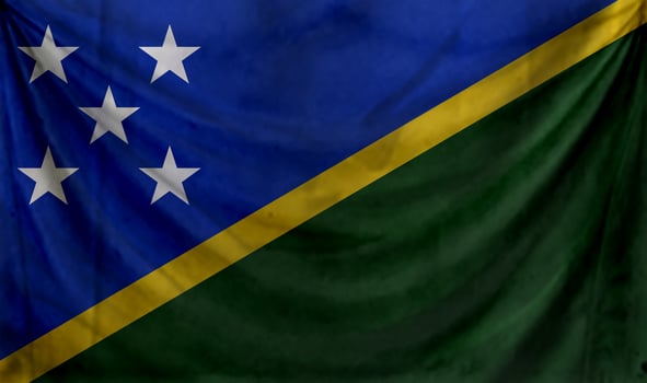 Solomon Islands flag wave design photo