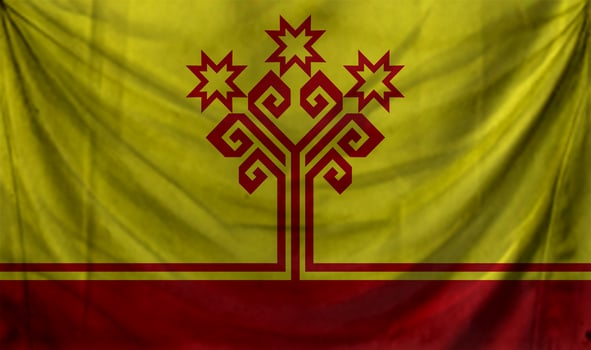 chuvashia flag wave design photo