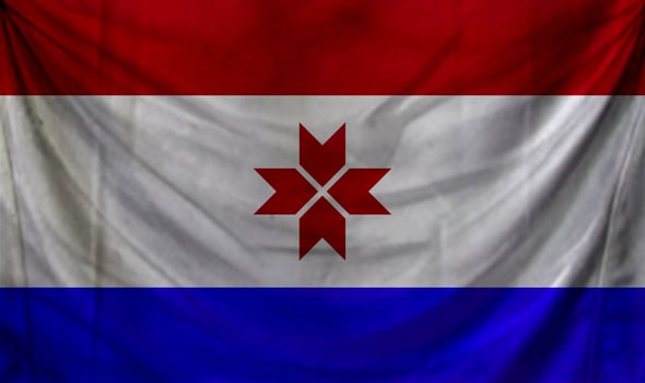 mordovia flag wave design photo