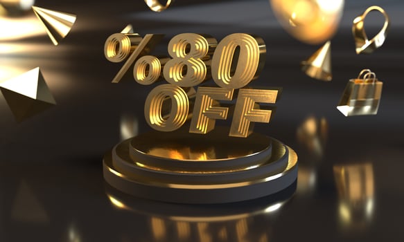 Percent 80 off sale discount banner template design photo