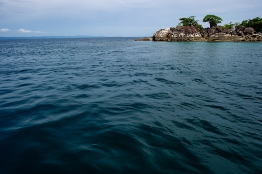 The beautiful sea and the beautiful mountains, the area for tourists to visit the beauty photo