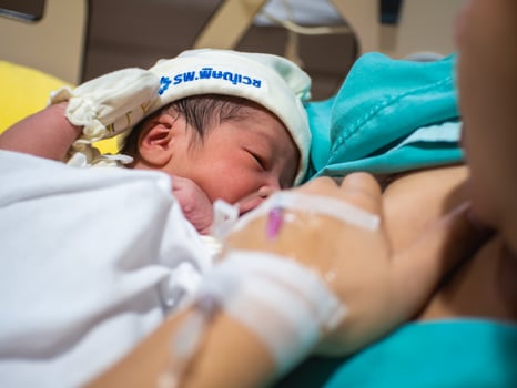 Baby and mom photo