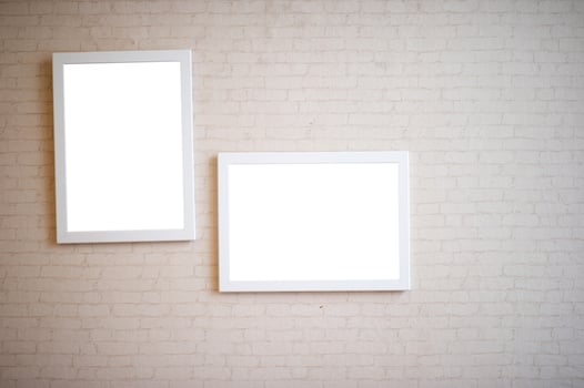 Beautiful frame and white background photo