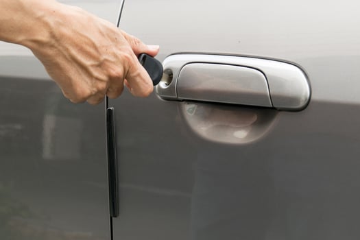 open car door with key photo