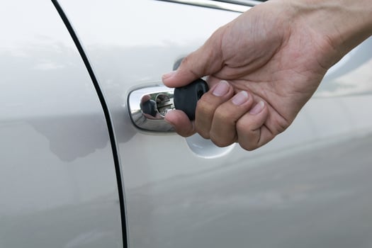 open car door with key photo