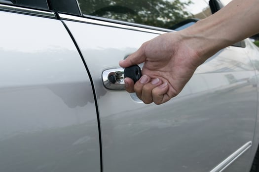 open car door with key photo