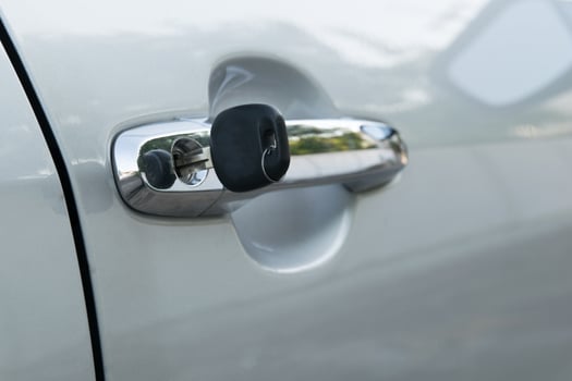 open car door with key photo