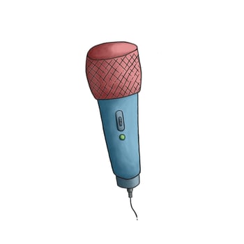 Microphone and drawing photo