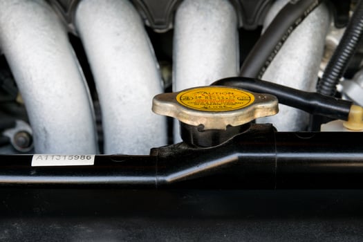 Metal cover on an radiator for engine cooling photo