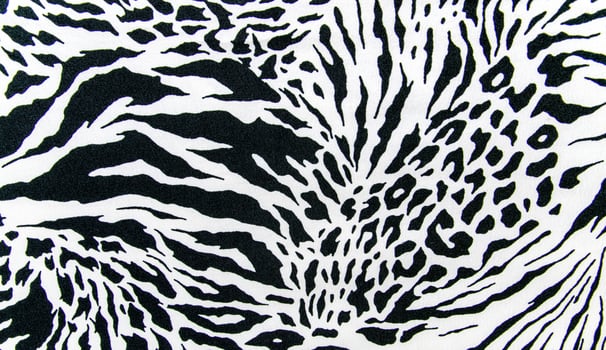 texture of print fabric striped zebra and leopard for background photo