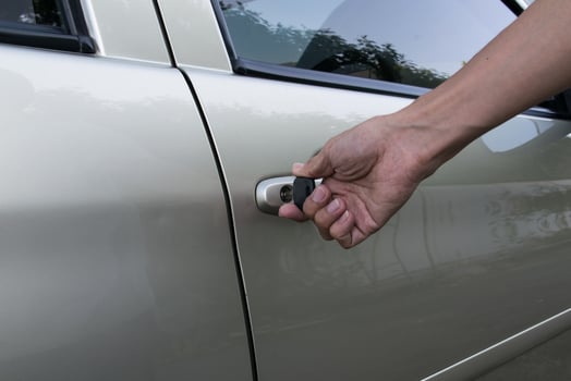 open car door with key photo