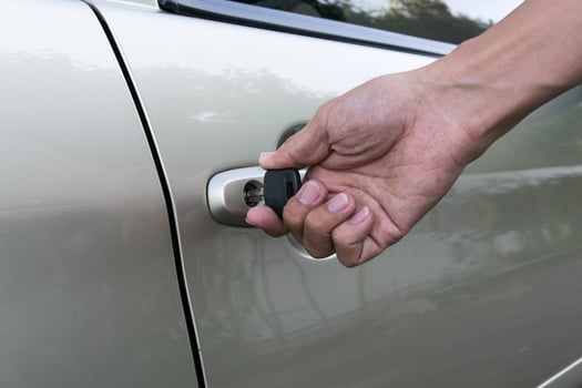 open car door with key photo