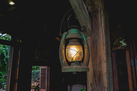 Vintage lamp and classic photo