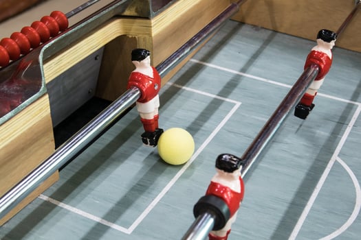 Detail of a table soccer game photo