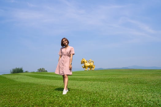 Woman and nature photo
