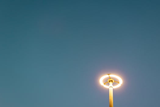 lantern against the background of the night sky photo