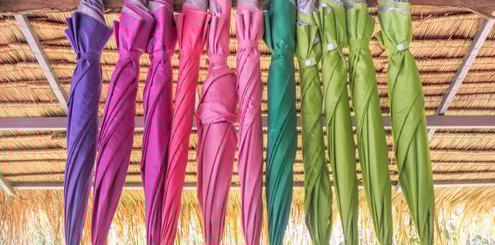Umbrella is colorful photo
