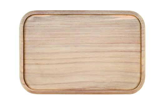 wood plate top view isolated on white background. photo