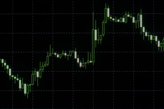 graph of stock market trading market photo