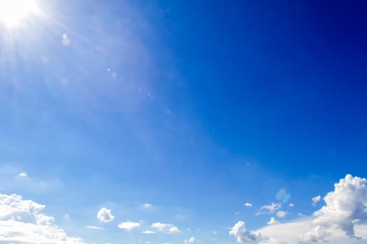blue sky and sun photo