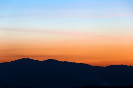Beautiful sky at sunrise Natural background photo