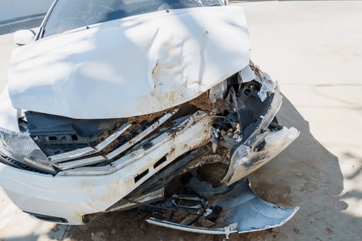 Car crash accident background photo