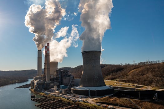 Fort Martin power station on the banks of the Monongahela river photo