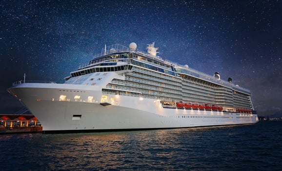 Cruise ship heading to vacation photo