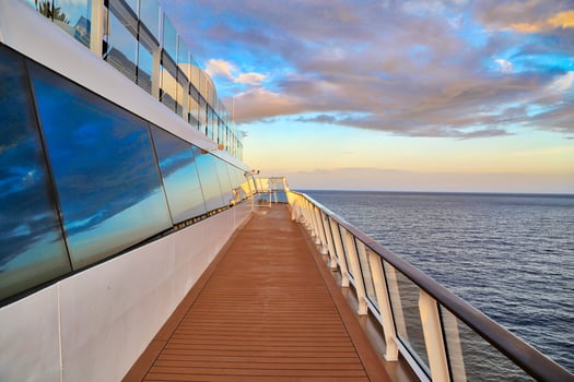 Cruise ship sailing on Caribbean vacation photo