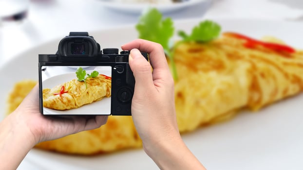 closeup of a plate with a typical tortilla de patatas, spanish omelet, on a set table photo