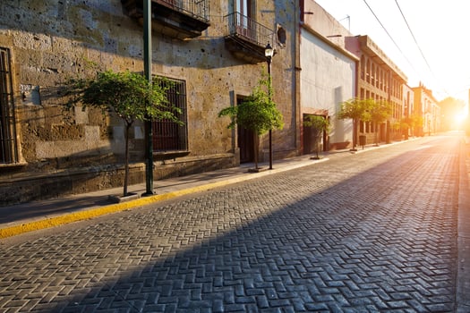 Guadalajara streets in city historic center Centro Historico photo
