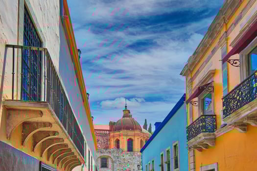 Guanajuato, Mexico, scenic old town streets photo