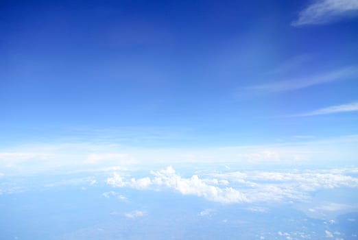 Beautiful Blue sky with clouds photo