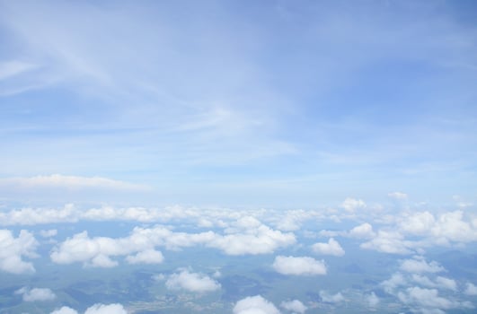 Beautiful Blue sky with clouds photo