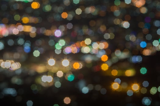 Abstract, Beautiful Bokeh landscape of city at night, Bokeh light and blur city sunset photo