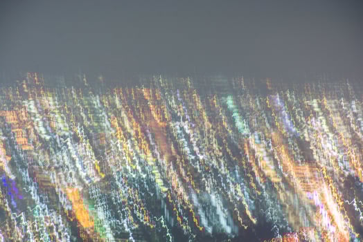 Abstract long exposure, experimental surreal photo, city and vehicle lights at night photo