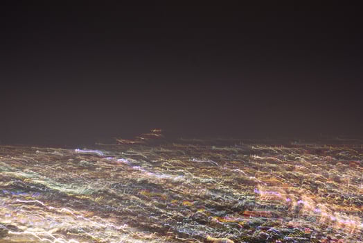 Abstract long exposure, experimental surreal photo, city and vehicle lights at night photo