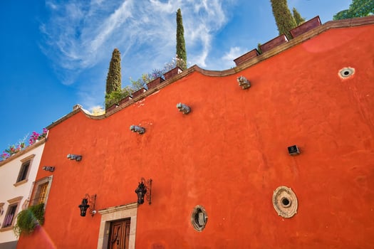 Mexico, Colorful buildings and streets of San Miguel de Allende in historic city center photo