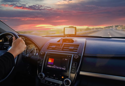 Coast to coast drive across scenic USA deserts and highways photo