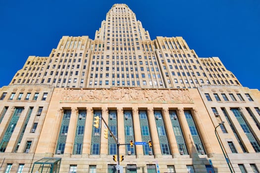 Buffalo City Hall, The 378-foot-tall building is the seat for municipal government, one of the largest and tallest municipal buildings in the United States photo