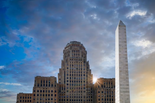 Buffalo City Hall, The 378-foot-tall building is the seat for municipal government, one of the largest and tallest municipal buildings in the United State photo