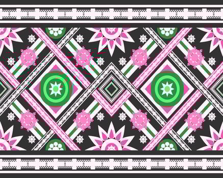 The Design is Based on Retro Asian-Style Geometric Shapes, Destroying Fabrics and Backgrounds. photo