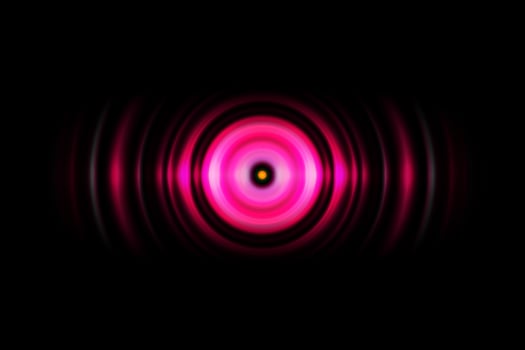 Purple digital sound wave or circle signal, abstract background photo