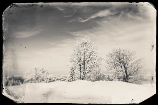 fabulous snow-capped mountains photo