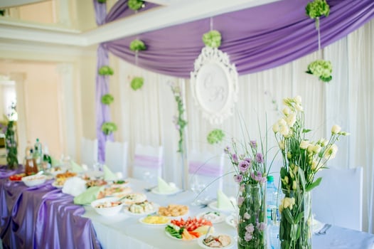 laid wedding banquet table photo