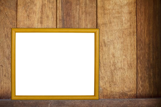 photo frame on wood wall