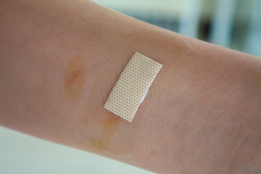 Adhesive bandage close up photo