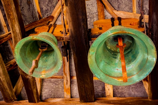 Old bells from Monastery of Peter and Paul in Grliste, Serbia photo