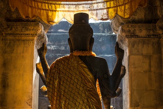 The Vishnu god statue in Angkor wat, Seam Reap, Cambodia. photo